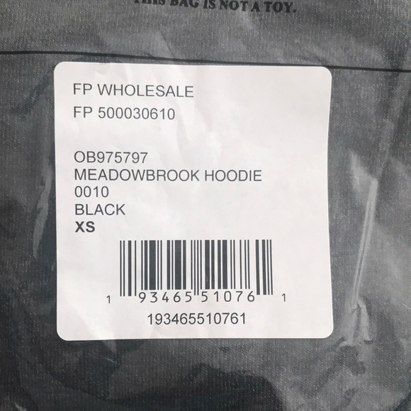 Free People Movement Meadowbrook Sleeveless Hoodie NWT Color: Black Wash… - Picture 5 of 7